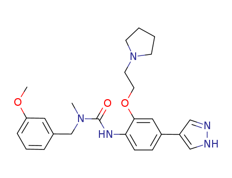 Urea, N-[(3-methoxyphenyl)methyl]-N-methyl-N'-[4-(1H-pyrazol-4-yl)-2-[2-(1-pyrrolidinyl)ethoxy]phenyl]-