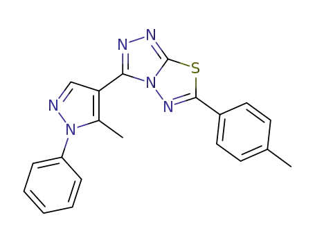6-(4-methylphenyl)-3-(5-methyl-1-phenyl-1H-pyrazol-4-yl)[1,2,4]triazolo[3,4-b][1,3,4]thiadiazole