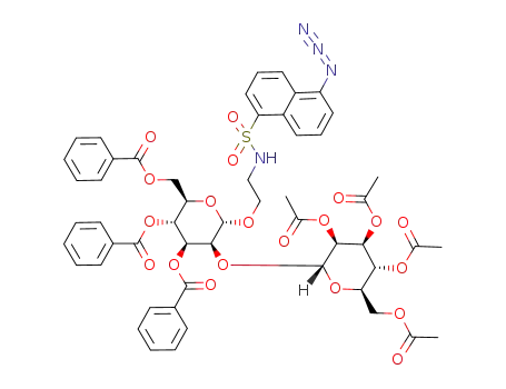5-azidonaphthalene-1-sulfonamidoethyl 2,3,4,6-tetra-O-acetyl-α-D-mannopyranosyl-(1->2)-3,4,6-tri-O-benzoyl-α-D-mannopyranoside