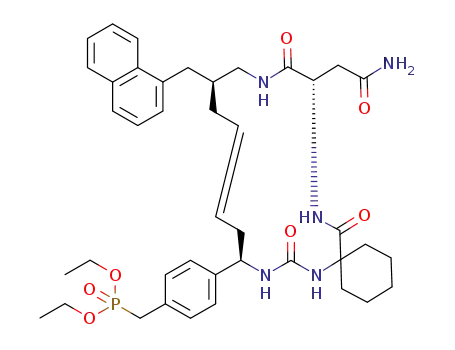[4-((E)-(10R,15S,19S)-19-Carbamoylmethyl-15-naphthalen-1-ylmethyl-8,18,21-trioxo-7,9,17,20-tetraaza-spiro[5.15]henicos-12-en-10-yl)-benzyl]-phosphonic acid diethyl ester