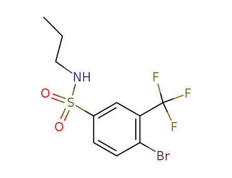 Molecular Structure of 1020253-00-2 (4-Bromo-N-propyl-3-(trifluoromethyl)benzenesulfonamide)