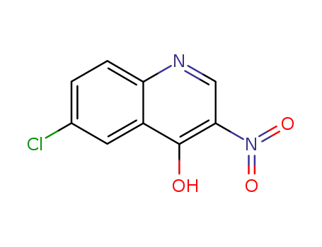 Molecular Structure of 101861-61-4 (6-CHLORO-3-NITROQUINOLIN-4-OL)