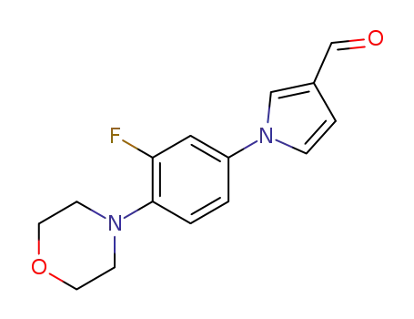 Molecular Structure of 691862-67-6 (1-(3-fluoro-4-morpholin-4-yl-phenyl)-1<i>H</i>-pyrrole-3-carbaldehyde)