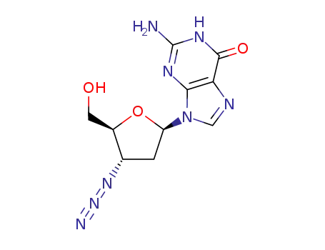 Molecular Structure of 66323-46-4 (3'-AZIDO-2'-3'-DIDEOXYGUANOSINE)