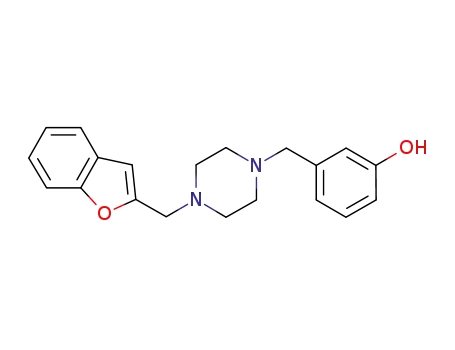 N-((benzofuran-2-yl)methyl)-N'-(3'-hydroxybenzyl)piperazine