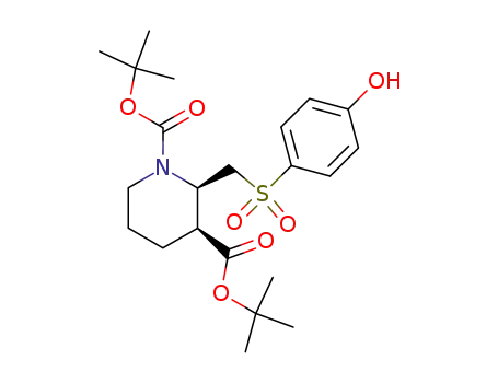 (2R,3S)-2-(4-Hydroxy-benzenesulfonylmethyl)-piperidine-1,3-dicarboxylic acid di-tert-butyl ester