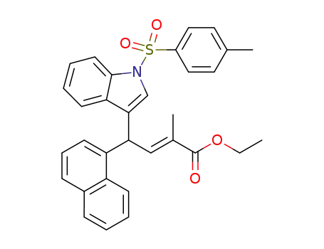 ethyl 2-methyl-4-(naphth-1-yl)-4-(1-tosyl-1H-indol-3-yl)but-2(E)-enoate