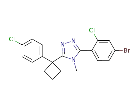 C<sub>19</sub>H<sub>16</sub>BrCl<sub>2</sub>N<sub>3</sub>