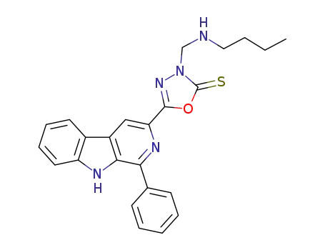 1-phenyl-3-[3-(butylaminomethyl)-2-thioxo-1,3,4-oxadiazol-5-yl]-β-carboline