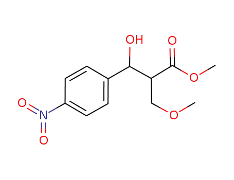 Molecular Structure of 1257406-96-4 (methyl 3-hydroxy-2-(methoxymethyl)-3-(4-nitrophenyl)propanoate)