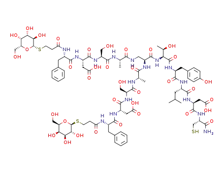 C<sub>85</sub>H<sub>122</sub>N<sub>16</sub>O<sub>36</sub>S<sub>3</sub>