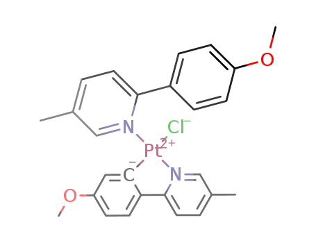 Pt(II)(5-methyl-2-(4-methoxyphenyl)-pyridine)(5-methyl-2-(4-methoxyphenyl)-pyridine(-1H))Cl