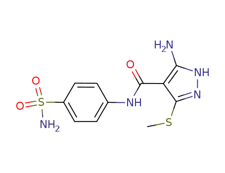 5-amino-3-methylsulfanyl-4-(4-sulfamoylphenyl)carbamoylpyrazole