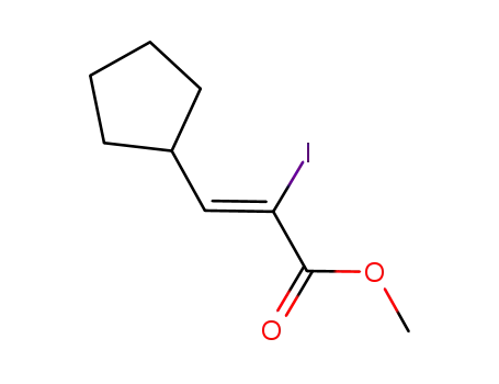 Molecular Structure of 345635-36-1 ((Z)-methyl 3-cyclopentyl-2-iodoacrylate)