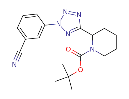 2-[2-(3-Cyano-phenyl)-2H-tetrazol-5-yl]-piperidine-1-carboxylic acid tert-butyl ester