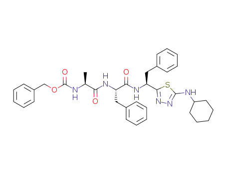 benzyl ((S)-1-(((S)-1-(((S)-1-(5-(cyclohexylamino)-1,3,4-thiadiazol-2-yl)-2-phenylethyl)amino)-1-oxo-3-phenylpropan-2-yl)amino)-1-oxopropan-2-yl)carbamate