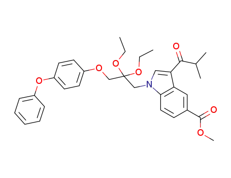 methyl 1-[2,2-diethoxy-3-(4-phenoxyphenoxy)propyl]-3-isobutanoylindole-5-carboxylate