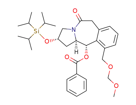 (2S,11S,11aR)-11-benzoyloxy-10-(methoxy-methoxymethyl)-2-triisopropyl-siloxy-2,3,11,11a-tetra-hydro-1H-benzo[d]pyrrolo[1,2-a]-azepin-5(6H)-one