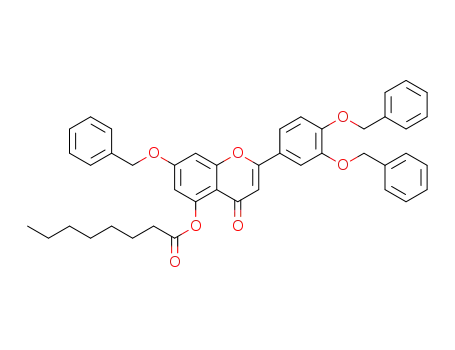 7-(benzyloxy)-2-(3,4-bis(benzyloxy)phenyl)-4-oxo-4H-chromen-5-yl octanoate