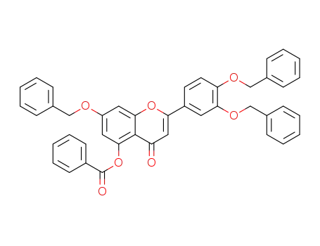 7-(benzyloxy)-2-(3,4-bis(benzyloxy)phenyl)-4-oxo-4H-chromen-5-yl benzoate