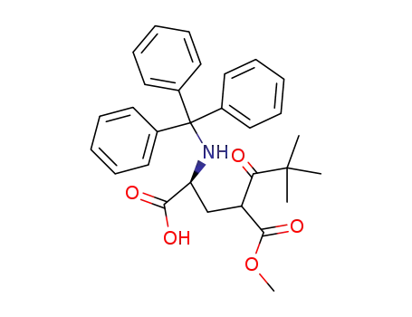 Molecular Structure of 653605-46-0 (L-Glutamic acid, 4-(2,2-dimethyl-1-oxopropyl)-N-(triphenylmethyl)-,
5-methyl ester)