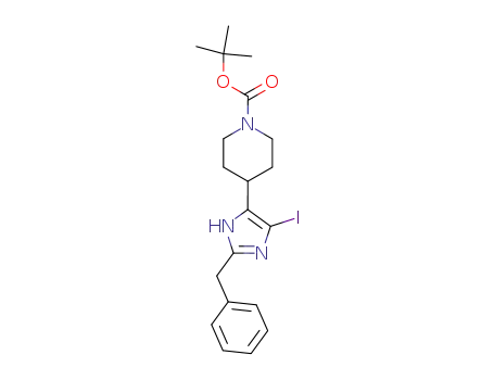4-(2-benzyl-5-iodo-3<i>H</i>-imidazol-4-yl)-piperidine-1-carboxylic acid <i>tert</i>-butyl ester