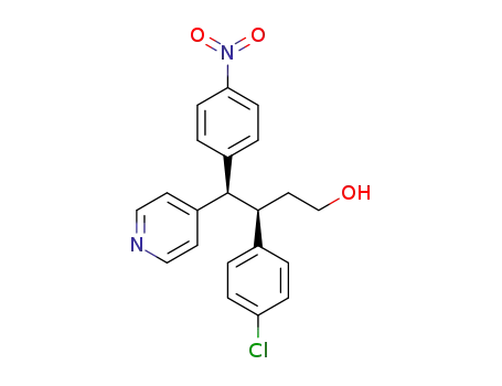 Molecular Structure of 1304788-82-6 ((3R,4R)-3-(4-chlorophenyl)-4-(4-nitrophenyl)-4-(pyridin-4-yl)butan-1-ol)