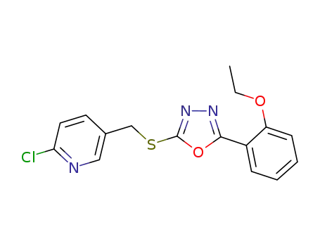 2-chloro-5-[[(5-(o-ethoxyphenyl)-1,3,4-oxadiazol-2-yl)thio]methyl]pyridine