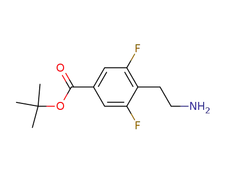 Molecular Structure of 607403-53-2 (2,5-difluoro-4-t-butoxycarbonylphenethylamine)
