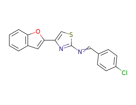 4-(1-benzofuran-2-yl)-N-[(4-chlorophenyl)methylidene]-1,3-thiazol-2-amine