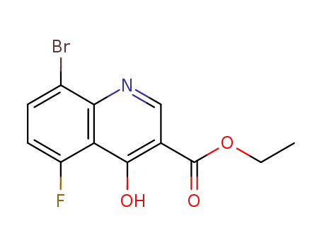 8-BroMo-5-fluoro-4-hydroxy-quinoline-3-carboxylic acid ethyl ester