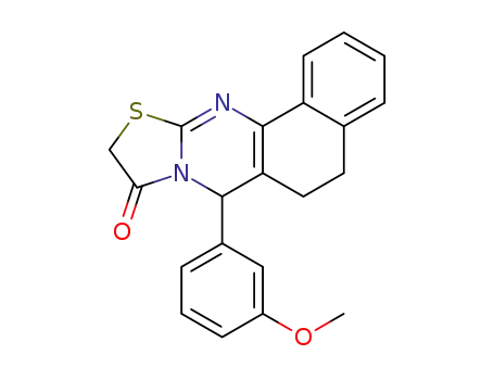 7-(3-methoxyphenyl)-7,10-dihydro-5H-benzo[h]thiazolo[2,3-b]quinazolin-9(6H)-one