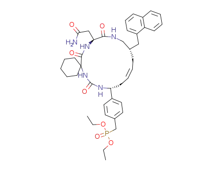 [4-((Z)-(10R,15S,19S)-19-Carbamoylmethyl-15-naphthalen-1-ylmethyl-8,18,21-trioxo-7,9,17,20-tetraaza-spiro[5.15]henicos-12-en-10-yl)-benzyl]-phosphonic acid diethyl ester