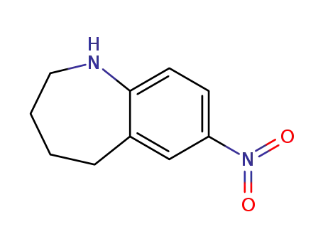 Molecular Structure of 444588-17-4 (7-Nitro-2,3,4,5-tetrahydro-1H-benzo[b]azepine)
