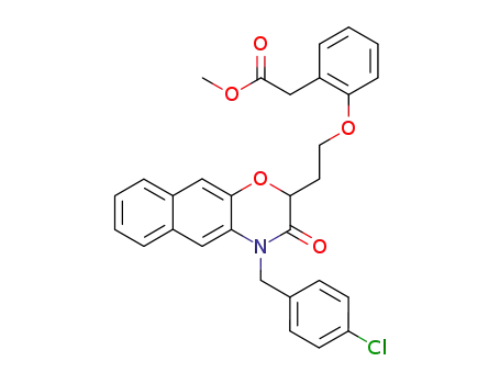 (2-{2-[4-(4-chloro-benzyl)-3-oxo-3,4-dihydro-2<i>H</i>-naphtho[2,3-<i>b</i>][1,4]oxazin-2-yl]-ethoxy}-phenyl)-acetic acid methyl ester