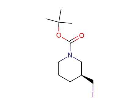 Molecular Structure of 384829-99-6 ((S)-3-iodomethylpiperidine-1-carboxylic acid tert-butyl ester)