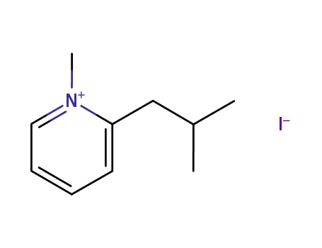Molecular Structure of 65819-89-8 (Pyridinium, 1-methyl-2-(2-methylpropyl)-, iodide)