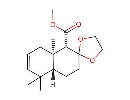 Molecular Structure of 534600-59-4 (methyl (1S,4aS,8aR)-2,2-ethylenedioxy-5,5,8a-trimethyl-1,2,3,4,4a,5,8,8a-octahydronapthalene-1-carboxylate)