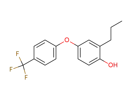 Molecular Structure of 209809-35-8 (Phenol, 2-propyl-4-[4-(trifluoromethyl)phenoxy]-)