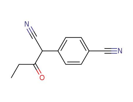 Molecular Structure of 91973-34-1 (4-(1-CYANO-2-OXO-BUTYL)-BENZONITRILE)