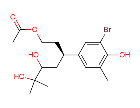 1,5,6-Heptanetriol, 3-(3-bromo-4-hydroxy-5-methylphenyl)-6-methyl-,
1-acetate, (3R)-