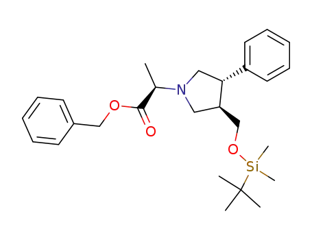 (R)-2-[(3R,4S)-3-(tert-Butyl-dimethyl-silanyloxymethyl)-4-phenyl-pyrrolidin-1-yl]-propionic acid benzyl ester