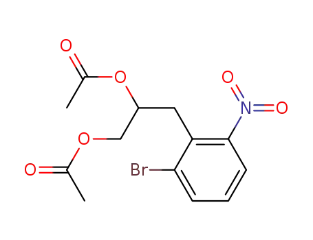acetic acid 1-acetoxymethyl-2-(2-bromo-6-nitro-phenyl)-ethyl ester