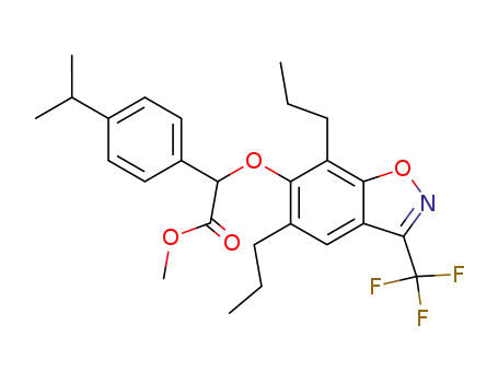 (5,7-dipropyl-3-trifluoromethyl-benzo[<i>d</i>]isoxazol-6-yloxy)-(4-isopropyl-phenyl)-acetic acid methyl ester