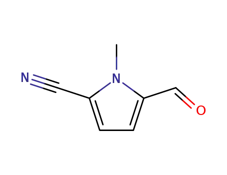 Molecular Structure of 81698-03-5 (1H-Pyrrole-2-carbonitrile,5-formyl-1-methyl-(9CI))