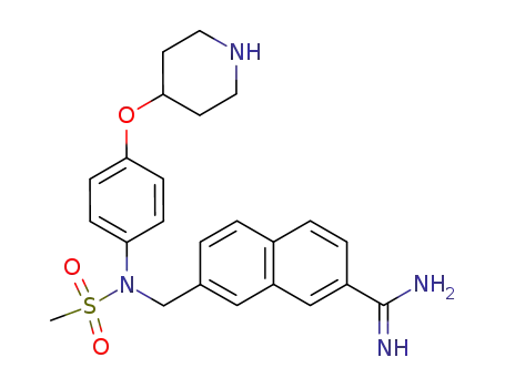 7-({methanesulfonyl-[4-(piperidin-4-yloxy)-phenyl]-amino}-methyl)-naphthalene-2-carboxamidine