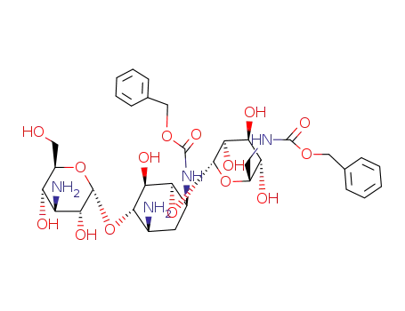 Molecular Structure of 66567-24-6 (3,6'-bis-N-benzyloxycarbonylkanamycin A)