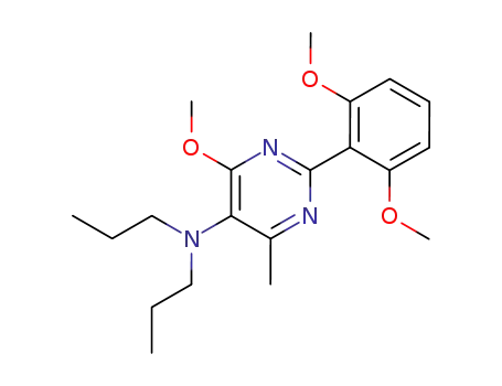Molecular Structure of 1067228-91-4 ([2-(2,6-dimethoxy-phenyl)-4-methoxy-6-methyl-pyrimidin-5-yl]-dipropyl-amine)