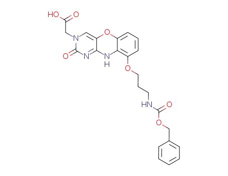 [8-(3-benzyloxycarbonylamino-propoxy)-2-oxo-2,9-dihydro-10-oxa-1,3,9-triaza-anthracen-3-yl]-acetic acid