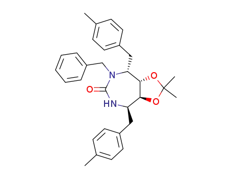 (3aS,4R,8R,8aS)-5-Benzyl-2,2-dimethyl-4,8-bis-(4-methyl-benzyl)-hexahydro-1,3-dioxa-5,7-diaza-azulen-6-one